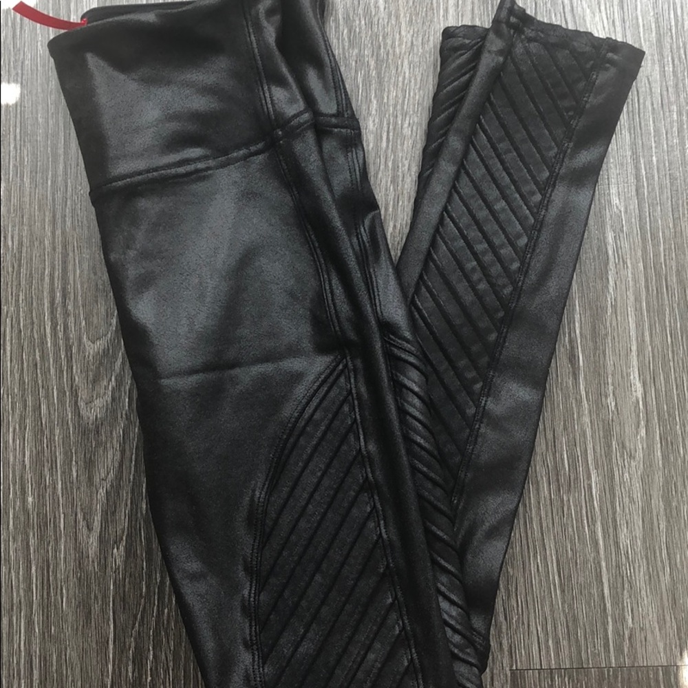 Spanx Black moto leggings